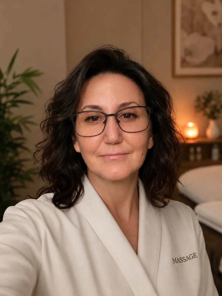 Nataliya Burmistrova, massage and skin therapist at One Touch Wellness, in her treatment room